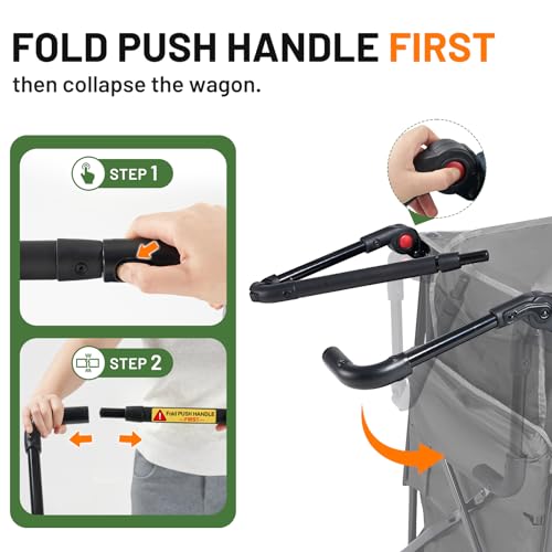 Push & Pull Double Decker Wagon (Gray / With Push Handle)