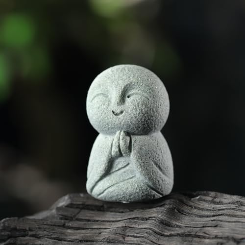 Buddha Sandstone Statues Zen Monk Sculptures (Prayer Monk)