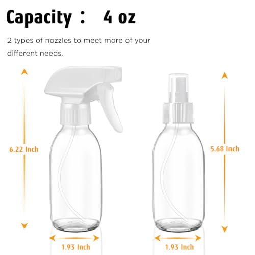 Small Glass Spray Bottle 4 OZ