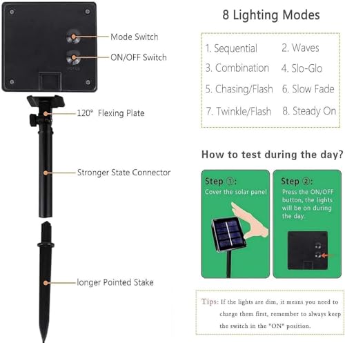Solar Christmas Lights Outdoor (6 PACK / Warm White)