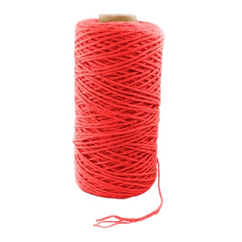3mm x 500 Feet Red Jute Rope (Red / 3mm x 500 Ft)