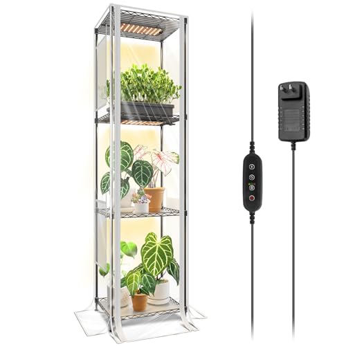 CX83Z Indoor Greenhouse with Grow Light (3 Spectrum-CX83Z / 15.7x11.8x59.1IN w/ Tent)