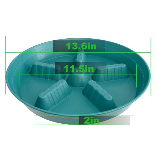 4 Pack Plant Saucer 14 inch (14"-4 Pack / Forest_Blue)