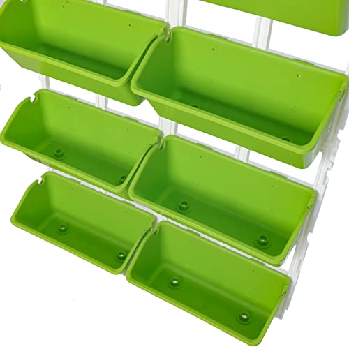 8 Pockets Vertical Garden Wall Planter Raised Beds Hanging Planter Wall Mounted Flower Beds for Flowers Vegetables Herb (Light Green)