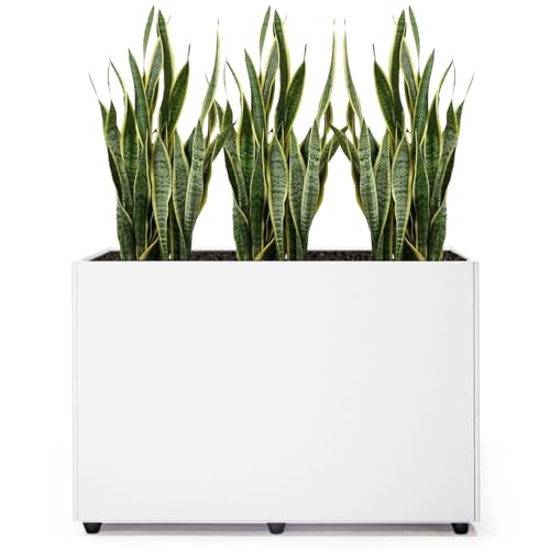 Planter Box Rectangular Block (Mid-Assemble / White)