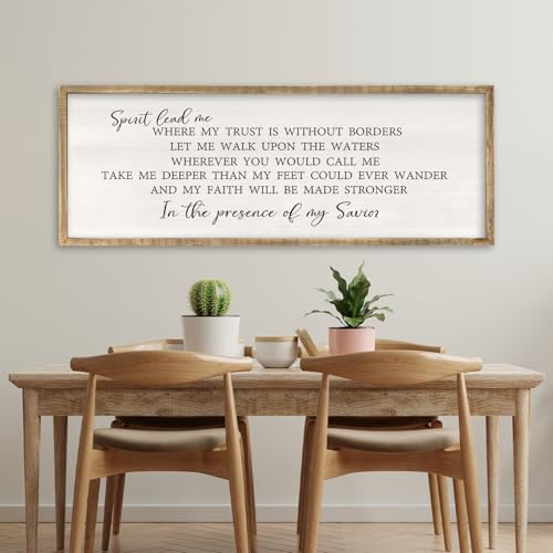 Spirit Lead Me Wall Art Decor 40x15 Inch Wood (40"L x 15"W / Spirit Lead Me (Wood))