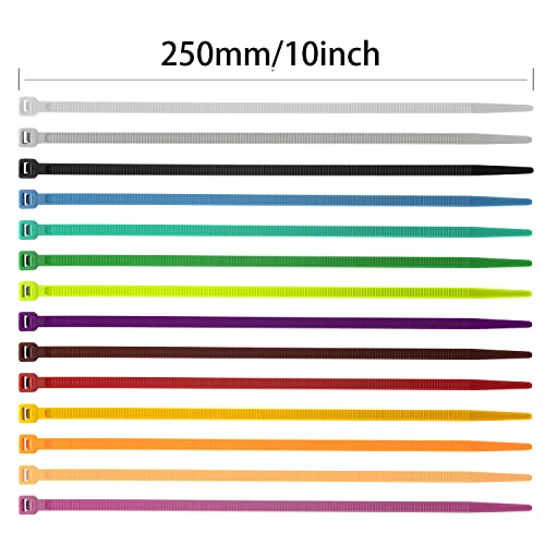 100PCS Cable Zip Ties Heavy Duty (10 inch / Green)