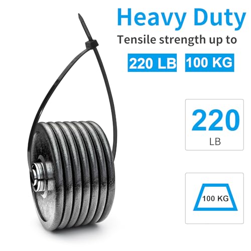 12 inch White Long Zip Ties Heavy Duty 400 PCS (White / 12 inch(250lb))