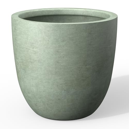 Accent Round Bowl Mint Green Concrete Planter 14" Dia
