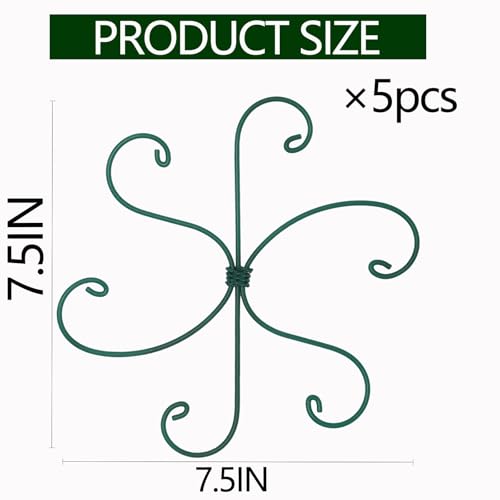 Green Monstera Plant Stem Support Set (Green / 7.5IN*7.5IN)