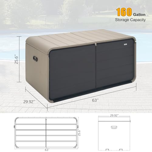 Domi 160 Gallon Resin Deck Box (160 Gallon)