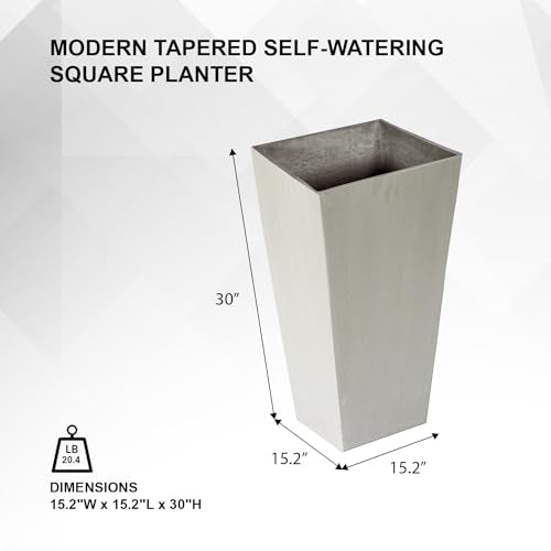30 Inch Tall Tapered Indoor and Outdoor (Gray / 30" H)
