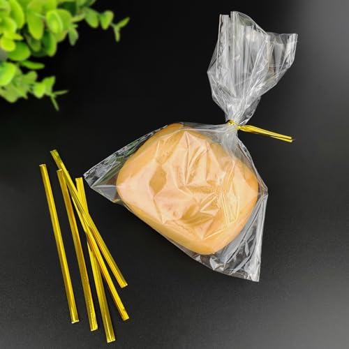 800 Pcs Metal Twist Ties 4 Inches Twist Straps for Bread Bags Candy Bags Snack Bags Halloween Party Cake Favor