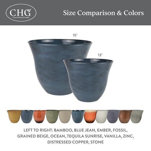 15" Honeysuckle Planter in Blue Jean (Blue Jean / 15")