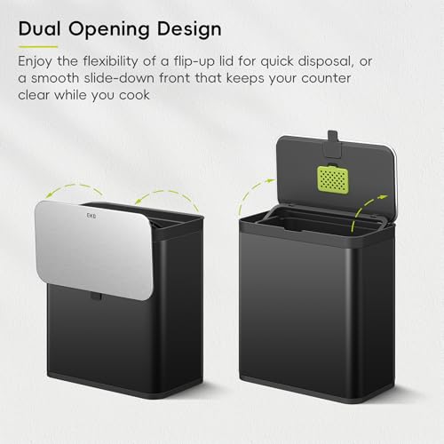 Kitchen Compost Bin (7L / Premium Space Black)