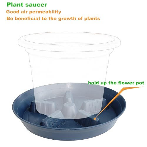 4 Pack Plant Saucer 12 inch (12"-4 Pack / Blue)