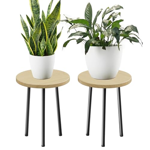 Plant Stand Indoor 2 Pack (Burlywood / 14"&14")