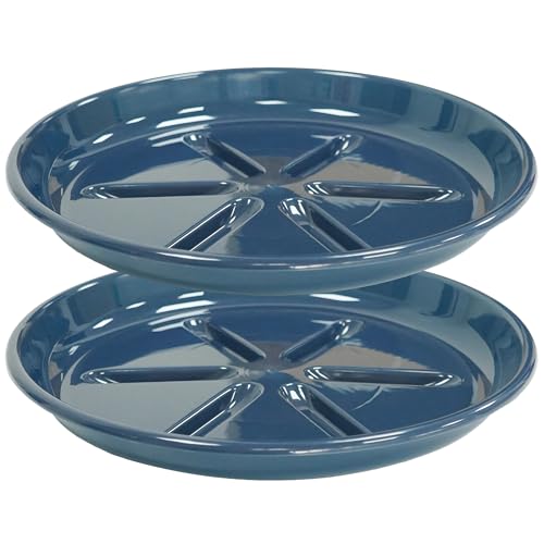 2 Pack of Plant Saucer 10 inch (10in*2 / Blue)