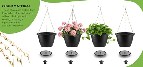 Hanging Planters 11 Inch (Pure Black / 11 Inch-3P)