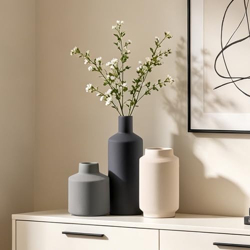 Ceramic Vase Set of 3 (Multi Minimalist)