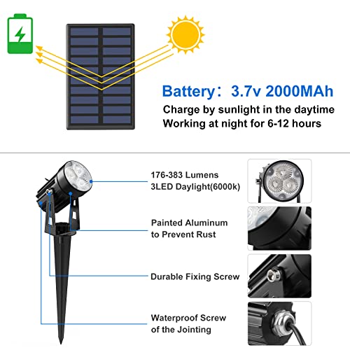 Solar Spot Lights Outdoor (4 Count)
