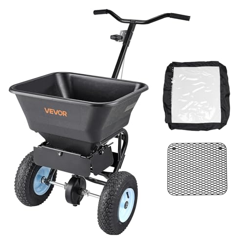 Broadcast Spreader 100 lbs Capacity Walk (100LB / Black)