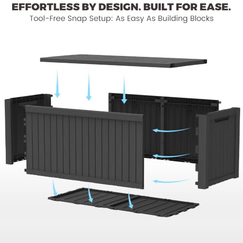 Outdoor Storage Box (Black / 200 Gallon 3.1 XXL)