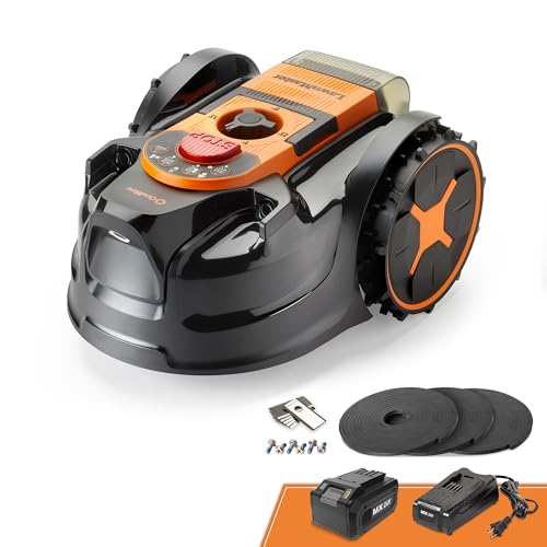 OcuMow VBRM601YCM AD Robot Mower with Parallel Cutting (Mows up to 2600 Square Feet + 8.0Ah)
