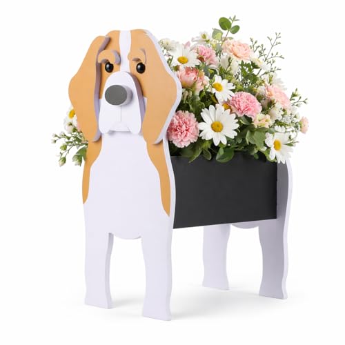Small Beagle Dog Planter Plant Pots