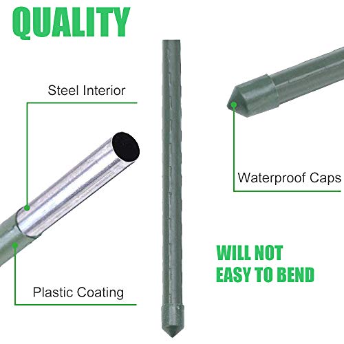 Steel Plant Stakes 6 Feet (6 Feet 10 Pack)