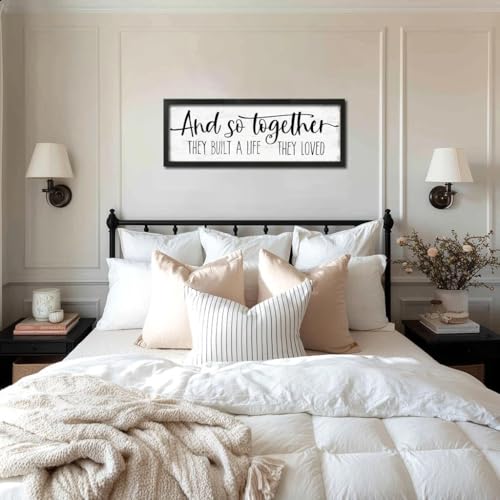 And So Together They Built a Life They Loved Sign (And So Together They Built a Life They Loved / 16"x48")