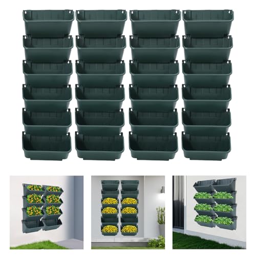 Vertical Wall Planter with 24 Pots