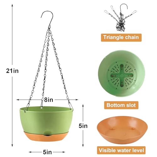 4 Pack Plastic Hanging Planters (4 Count)