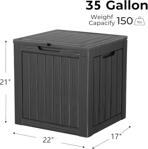 Outdoor Storage Box (Black / 35 Gallon)
