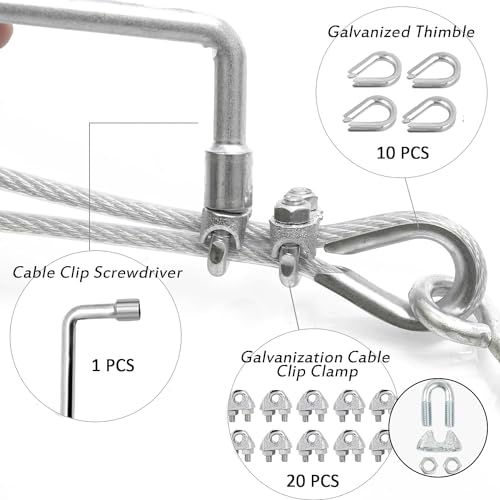1 8" Wire Rope Clips Kit (1/8in X 100ft)