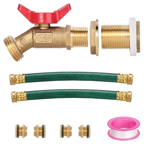 Brass Rain Barrel Spigot Linking Connector Hose Kit