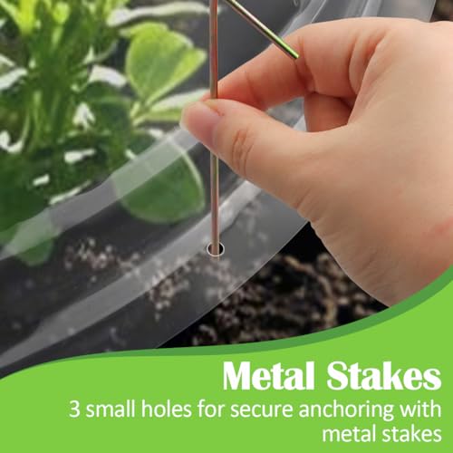 13 Inch Humidity Domes Garden Cloches for Plant Protection (13" D × 12" H 10P)