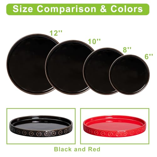 Ceramic Plant Saucer (9.3 Inch / Black)
