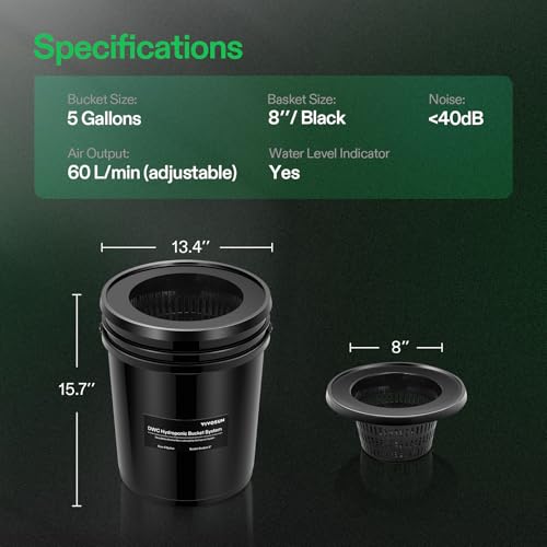 DWC Hydroponics Grow System with Top Drip Kit 8 Buckets