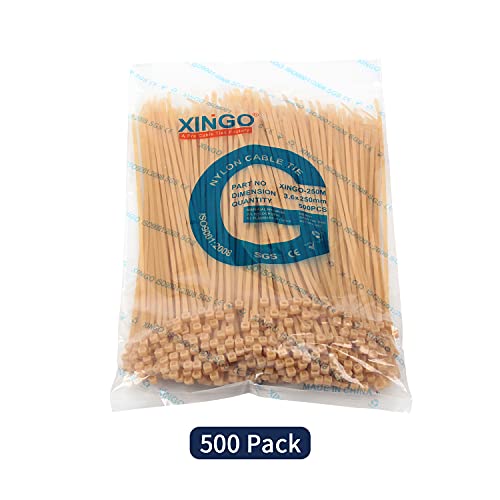 10 Inch Cable Zip Ties (10 inch (40 lbs, 500 pcs) / Gold)