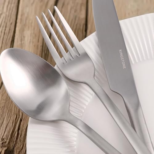 40 Piece Silverware Set (40 Piece / Matte Silver)