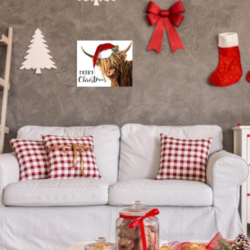 Let It Snow Christmas Snowman Canvas Wall Art (24"L x 36"W / Snowmen red)