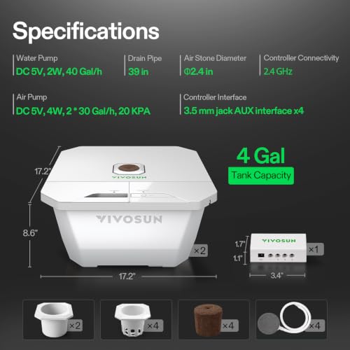 FlexFeed DWC Hydroponic System Kit (2 Buckets / Smart Controller)