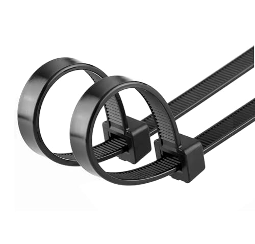Zip Ties 20 Inch 50 Pcs Extra Long Cable Ties Heavy Duty (Black / Black Zip Ties 20 Inch)
