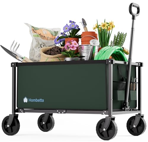 29.3" Collapsible Wagon Cart (Army Green / 150L)