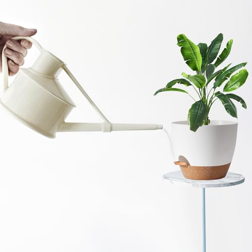 Plant Pots 12+10+9 Inch Self Watering Pots with Drainage Hole for Indoor Plants Large Flower Pot (3 Count)