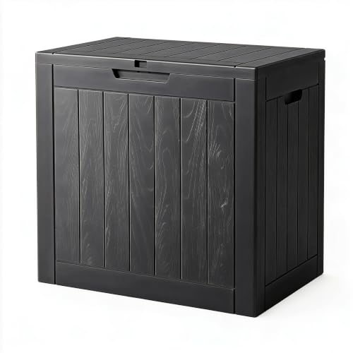 34 Gal Outdoor Storage Box Waterproof Lockable (34 Gallon / Black)