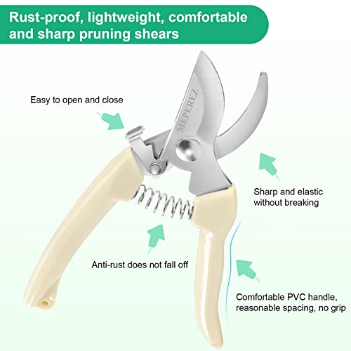 6PCS Premium garden shears (white)