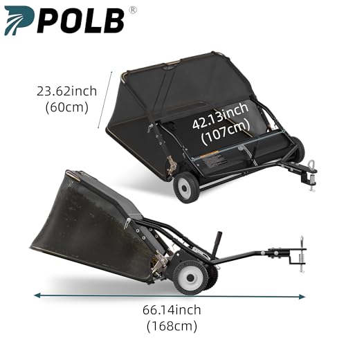 42" Lawn Sweeper Tow Behind (42 inch / Black)
