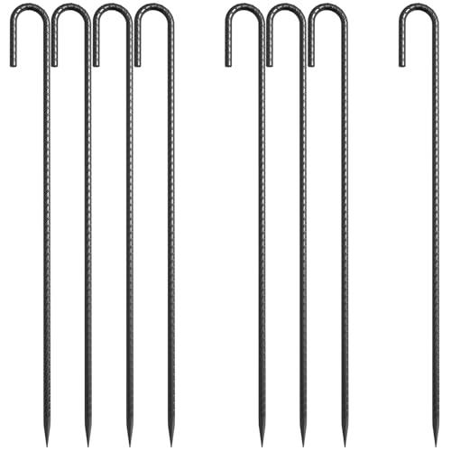 24 Inch J Hook Rebar Stakes (Black / 24 inch)